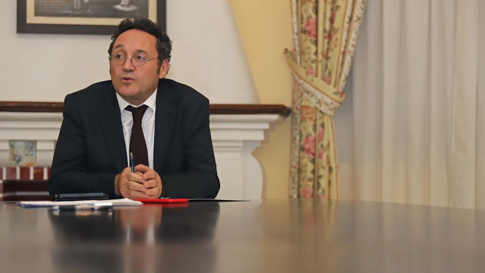 Álvaro García Ortiz, durante la entrevista.