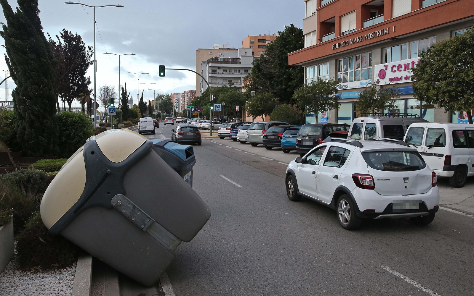 El paso de la borrasca Aline por Algeciras, en imágenes