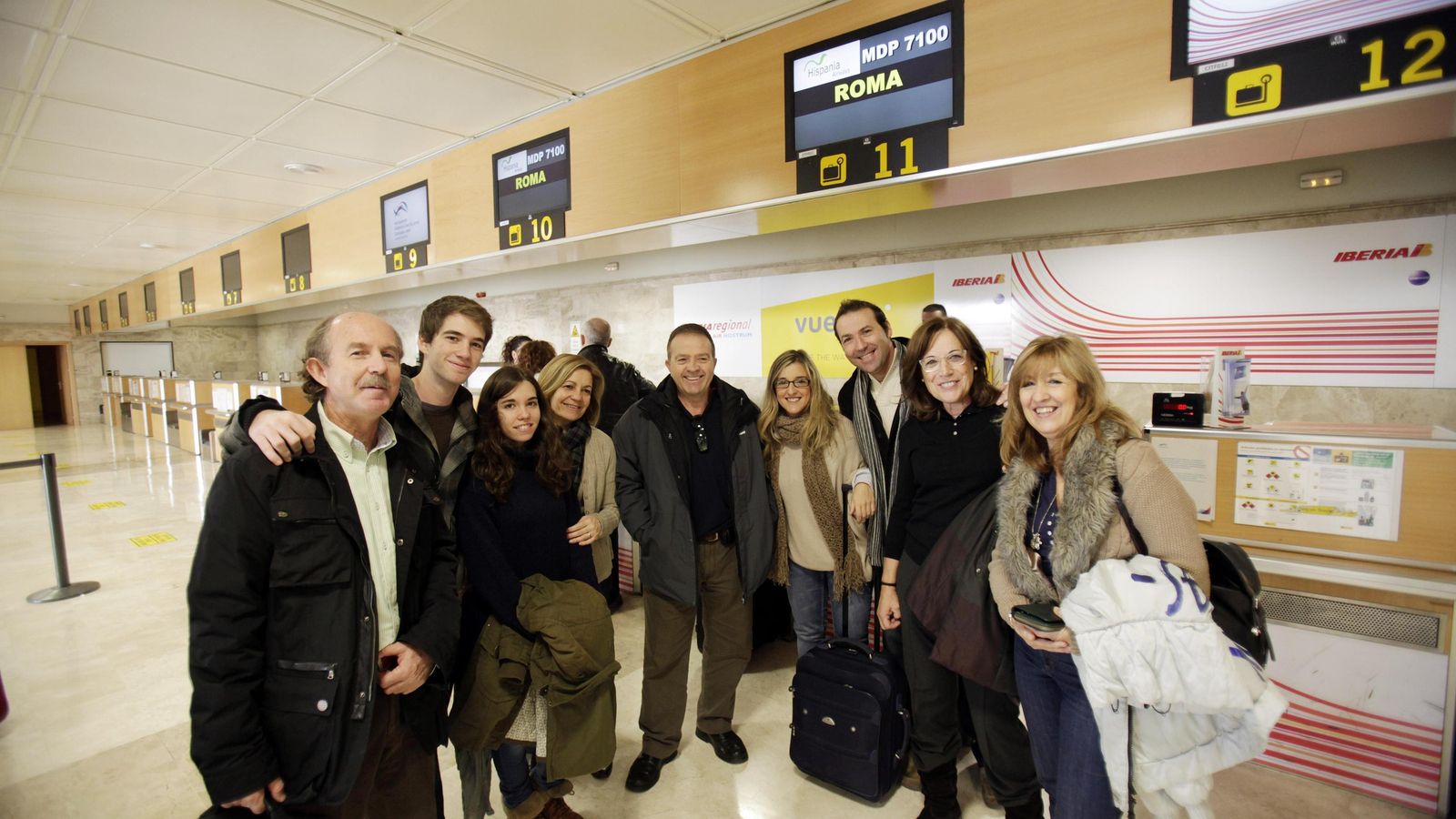 Pasajeros del primero vuelo de Hispania Airways