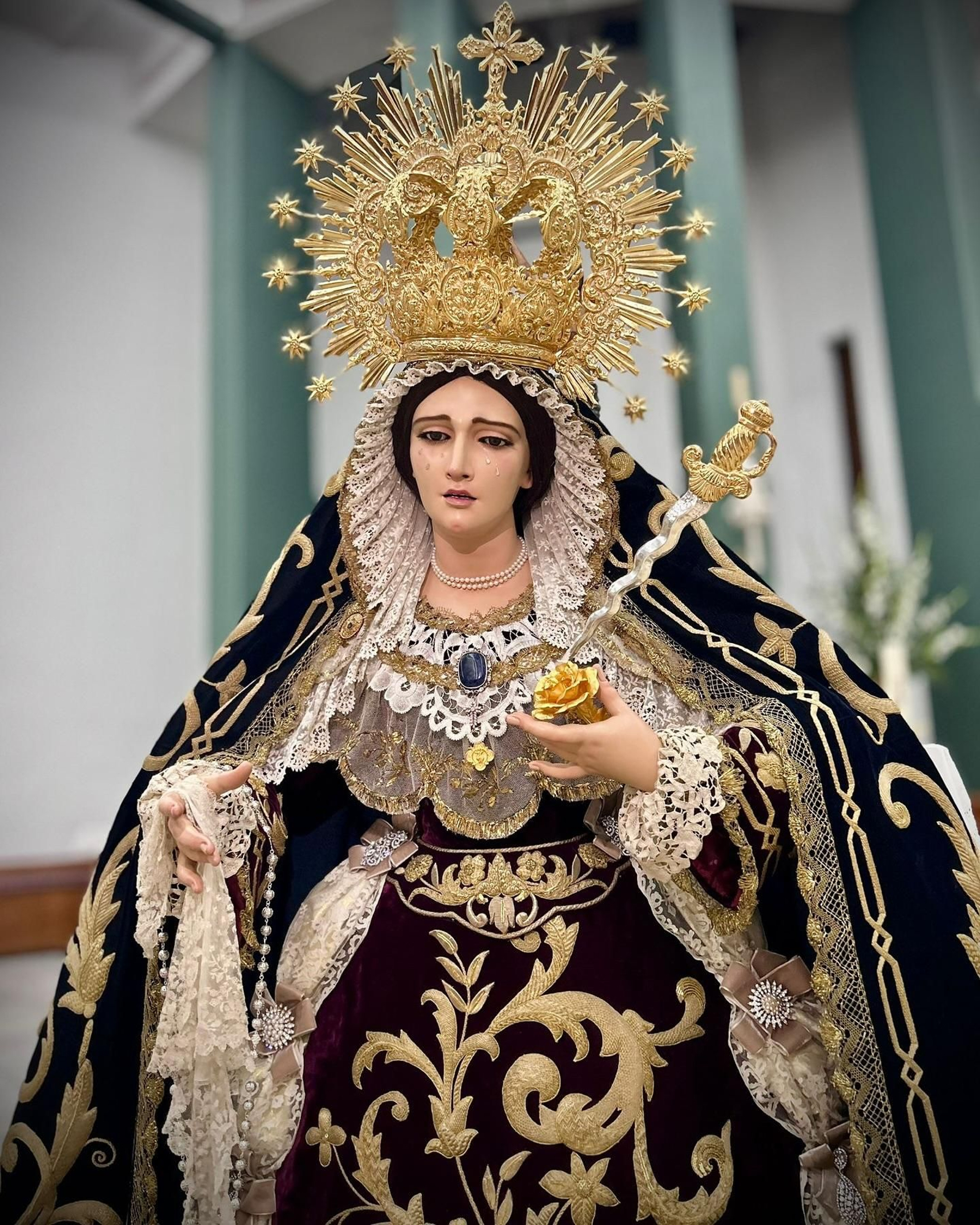 La nueva imagen de Nuestra Señora del Mayor Dolor y Traspaso del Gran Poder.
