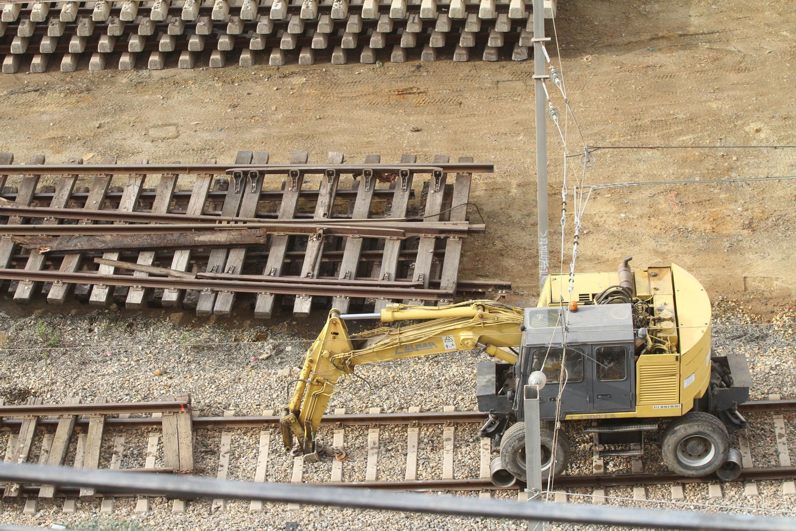 Los últimos preparativos de la estación de tren, en imágenes