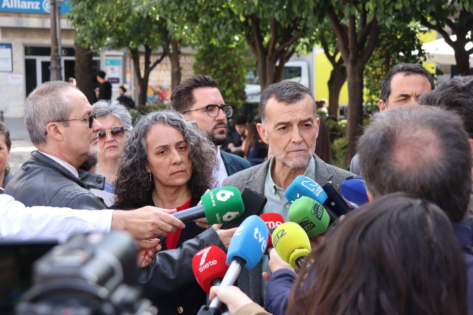Antonio Maíllo, en su intervención ante los medios de comunicación.