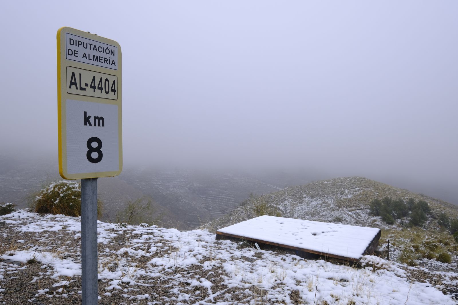 Fotogalería nevada en la Provincia de Almería