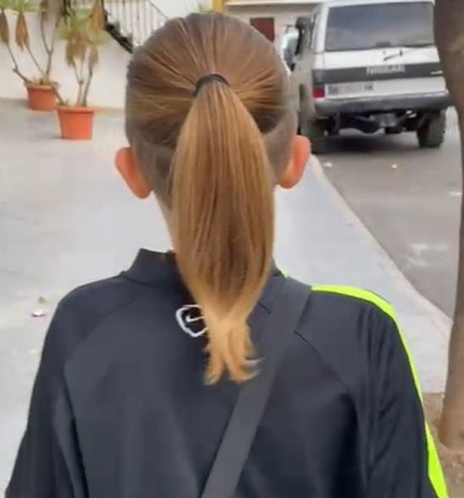 David, antes de cortarse el pelo