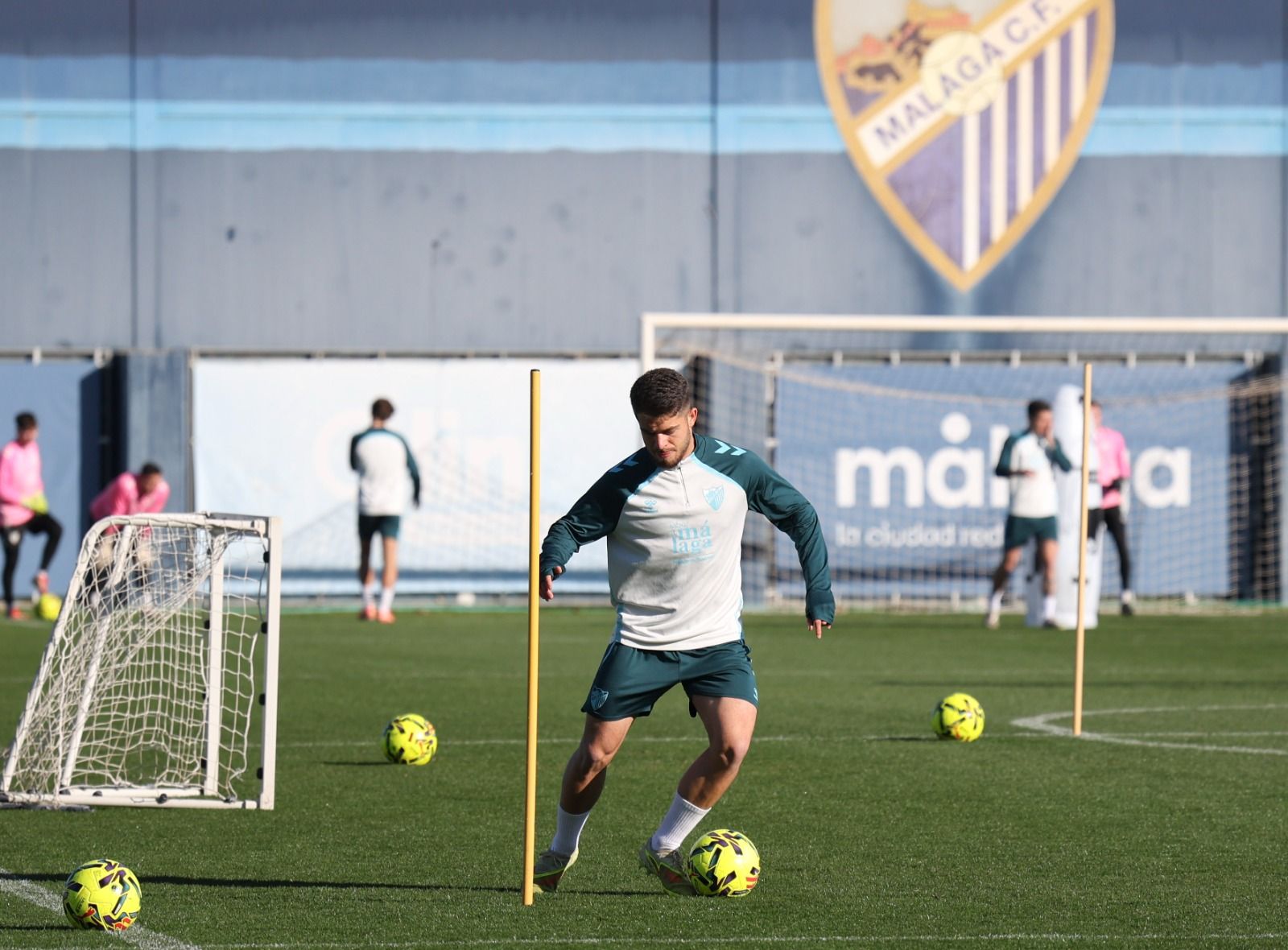 Entrenamiento Málaga CF: Carlos Puga y Haitam, bajas inesperadas