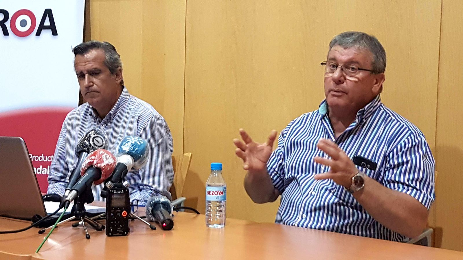 Luis Miguel Fernández, gerente (izq.), y Juan Antonio González, presidente de Coexphal.