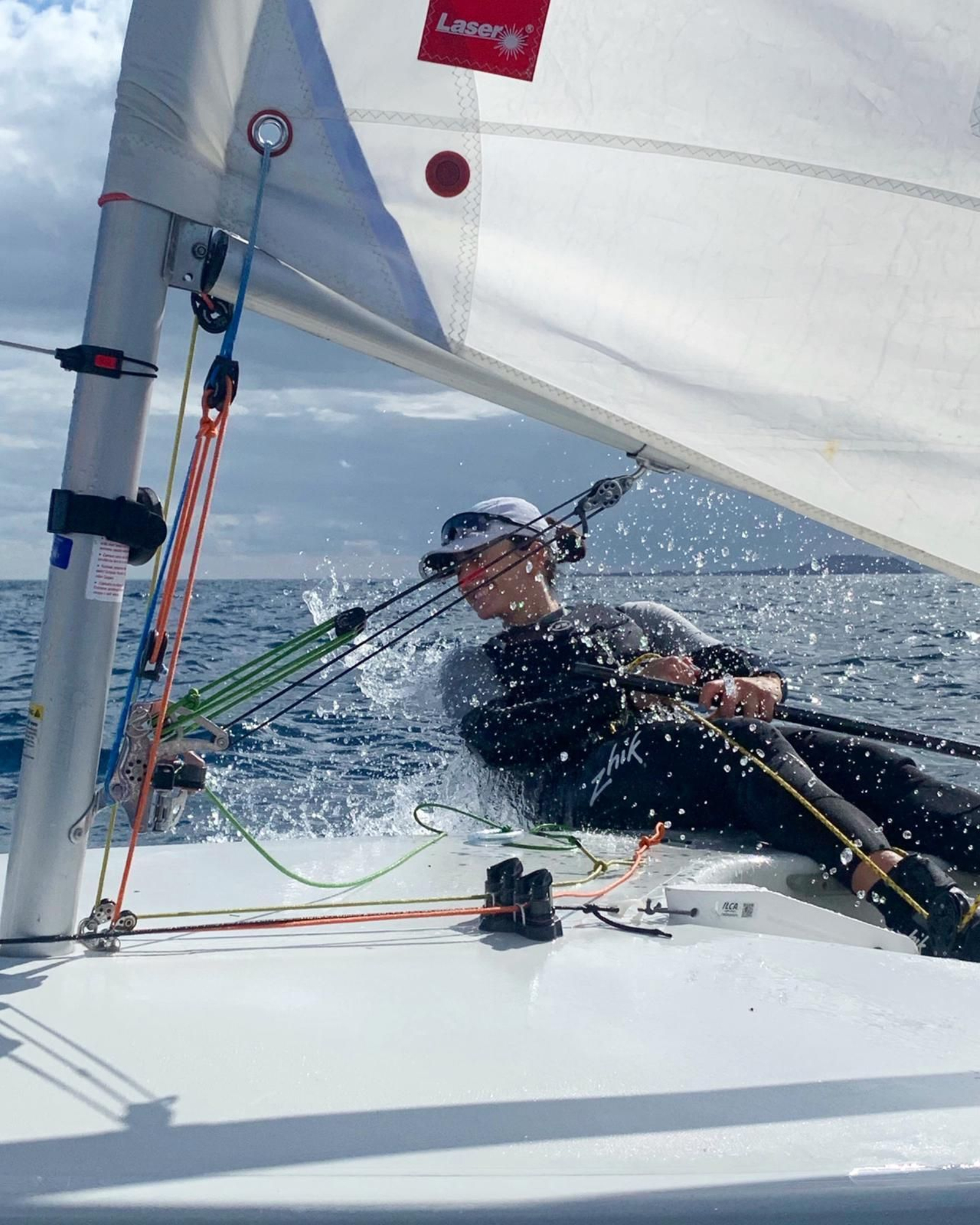 Ana Moncada, en una regata.