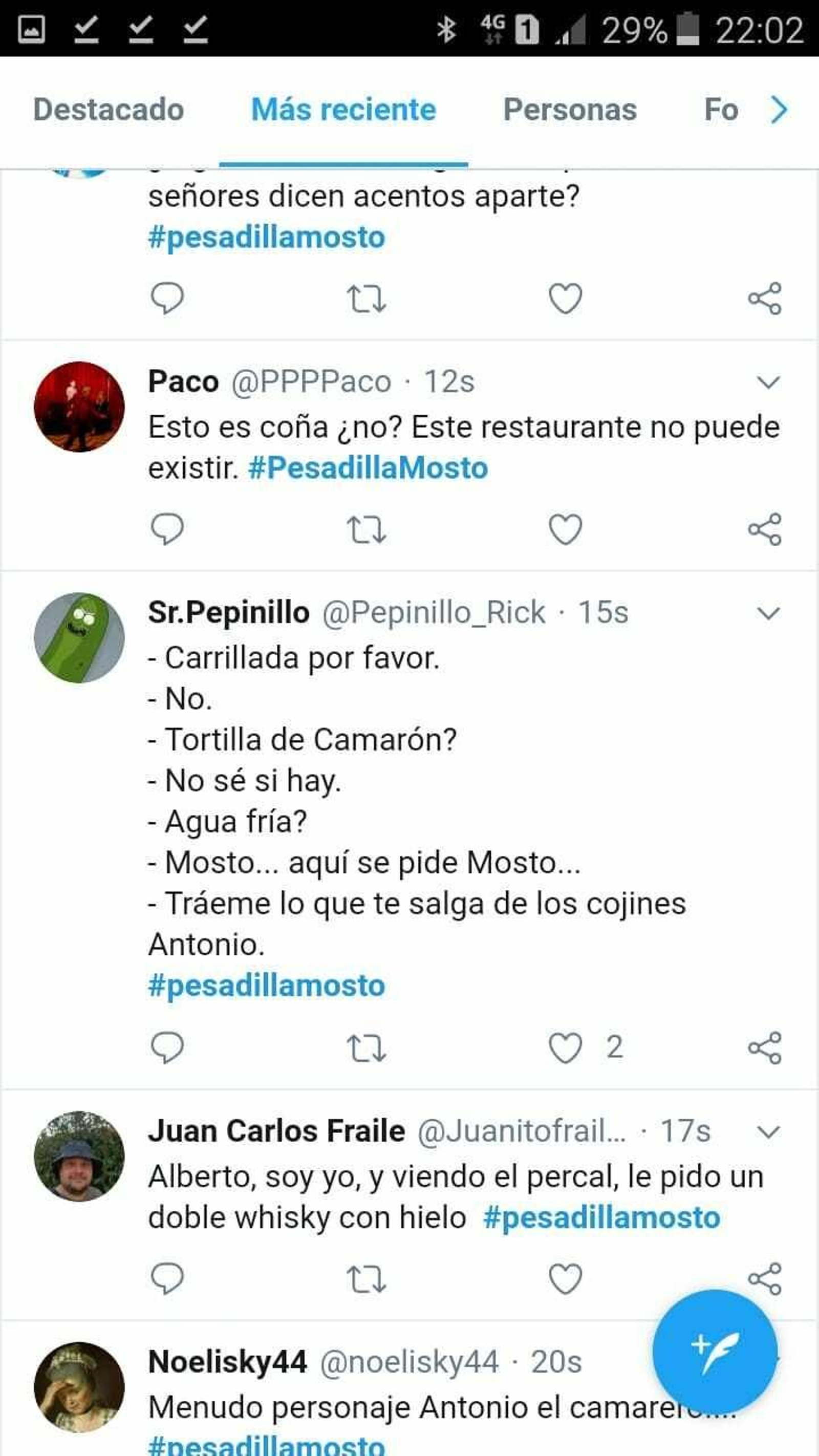 Comentarios de twitter