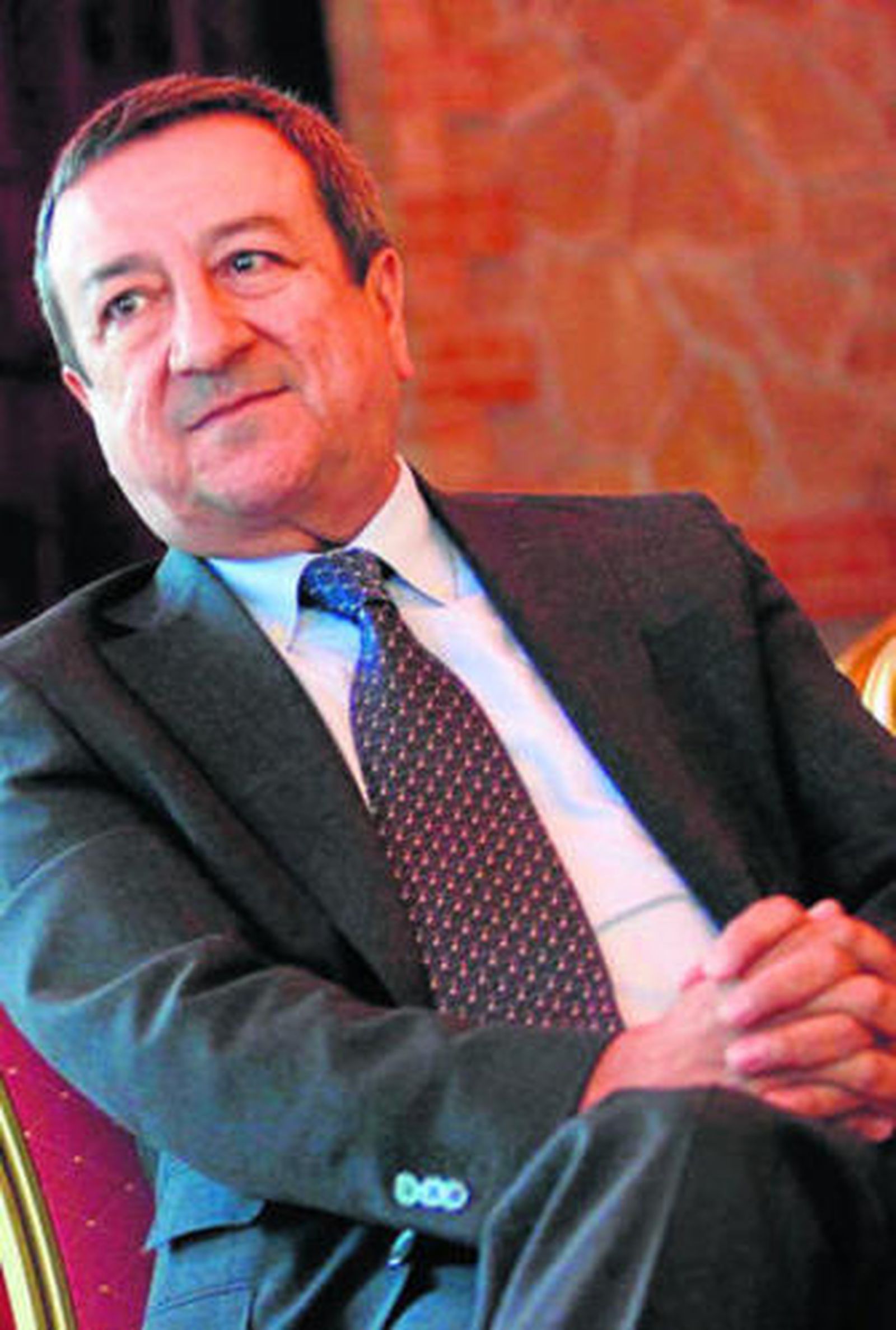 Pedro Navarrete, ayer momentos después de la entrevista.