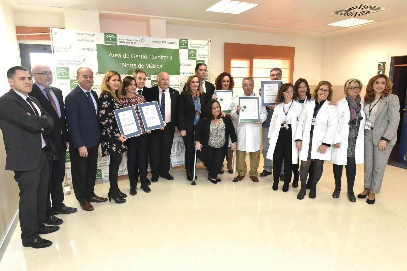 Los centros de salud de Antequera Centro y Antequera Estación reciben la certificación de nivel óptimo de calidad.