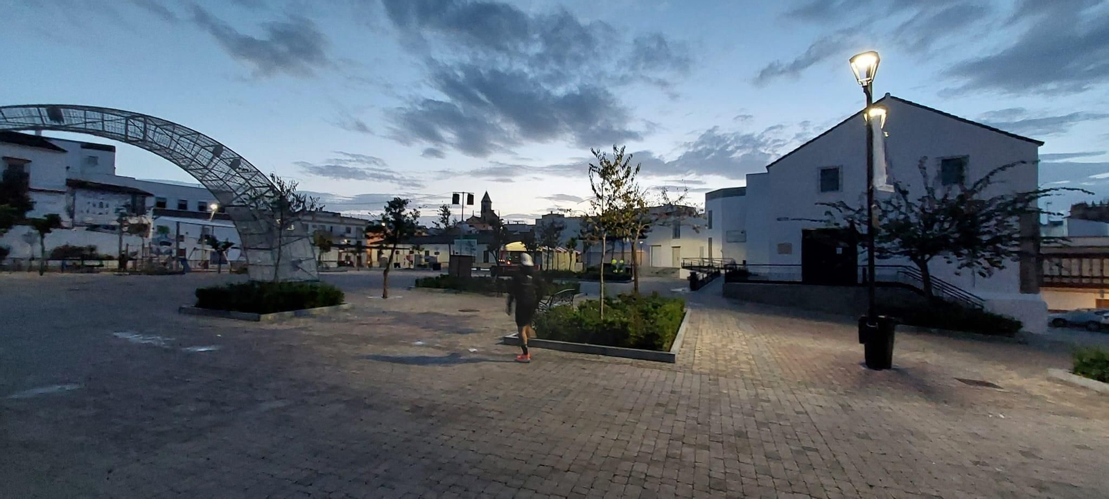 Aspecto que presentaba la plaza Belén a primera hora de este domingo.