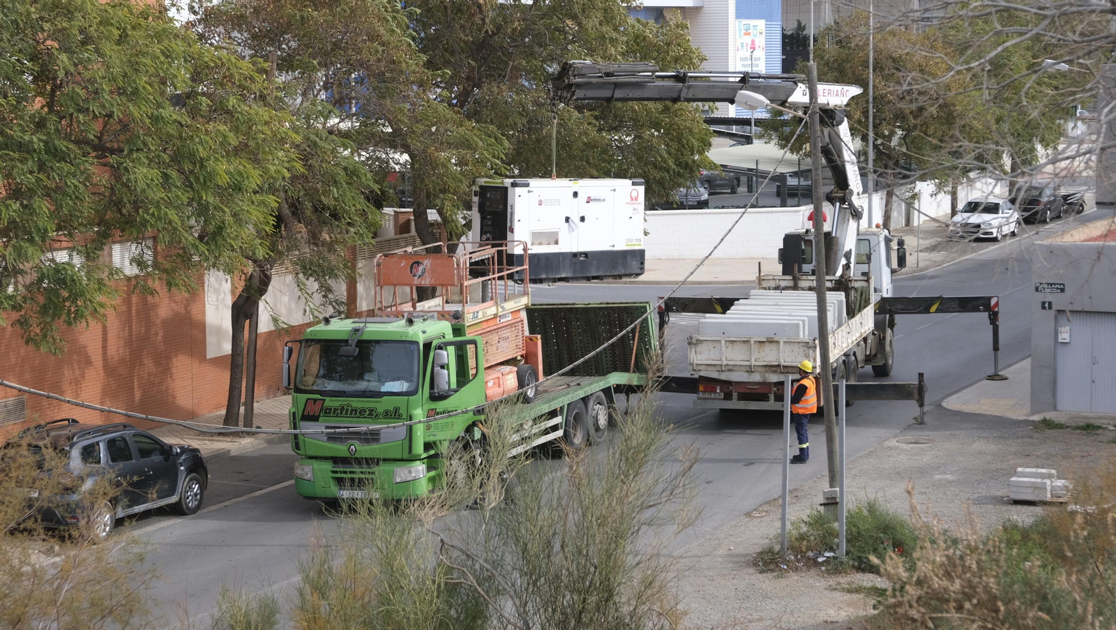 Imágenes del desmantelamiento del puente de Los Molinos, para el soterramiento del AVE