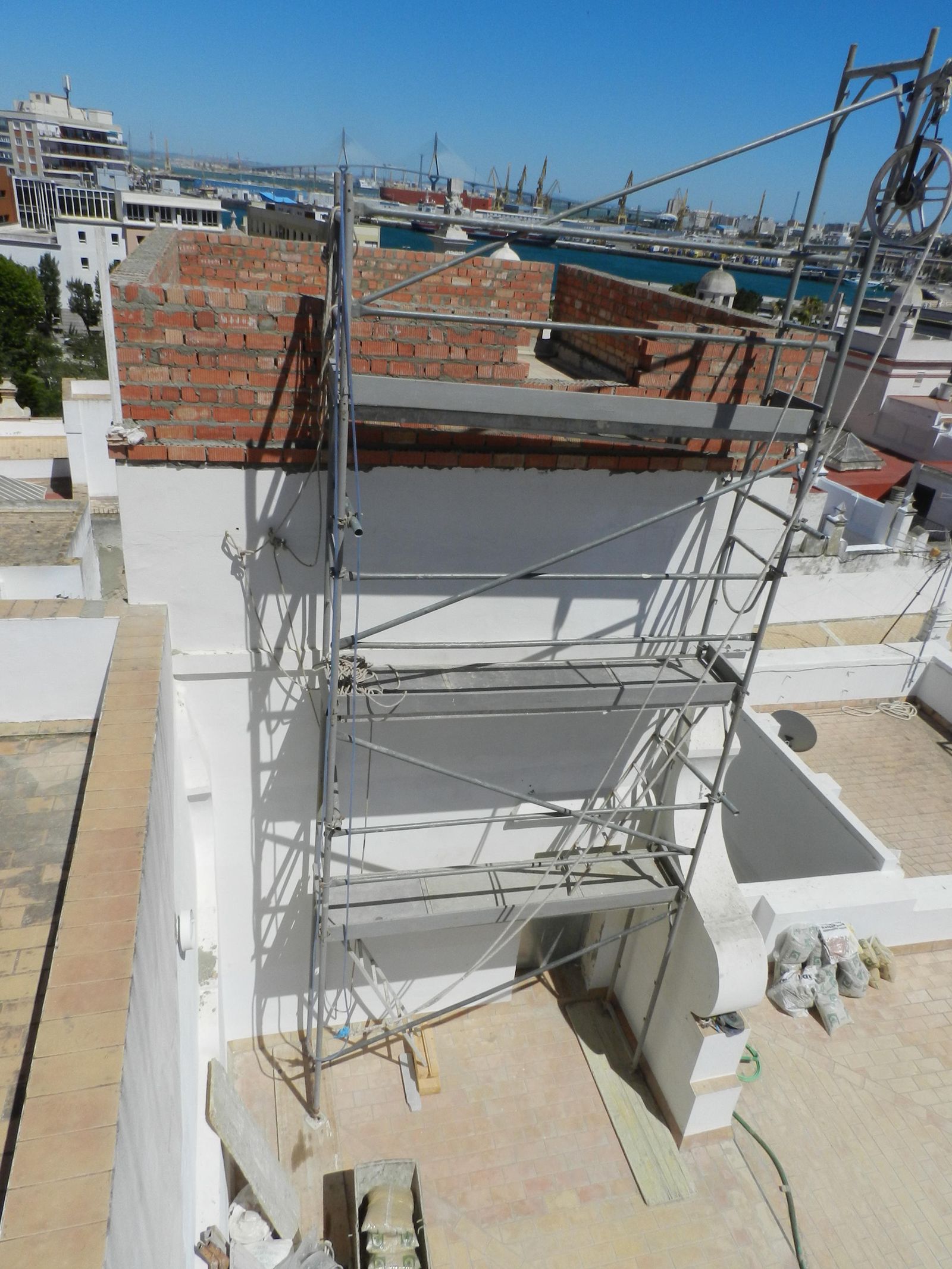 La torre mirador de Manuel Rancés 23, durante su construcción.