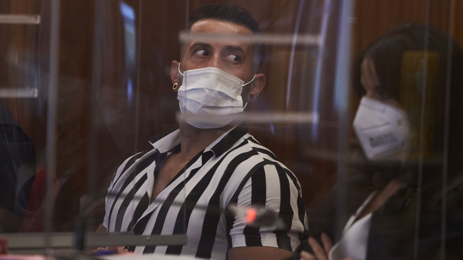 El acusado, en una de las sesiones del juicio con jurado popular.