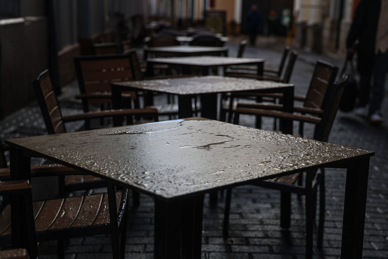 Fotografías de ambiente de frío y lluvia en la ciudad