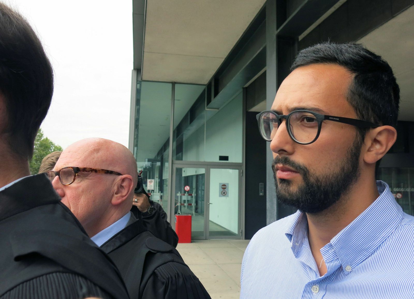 El rapero Josep Miquel Arenas, 'Valtònyc', saliendo del Tribunal de Gante tras la vista del juicio para decidir su envío a España en septiembre de 2018.
