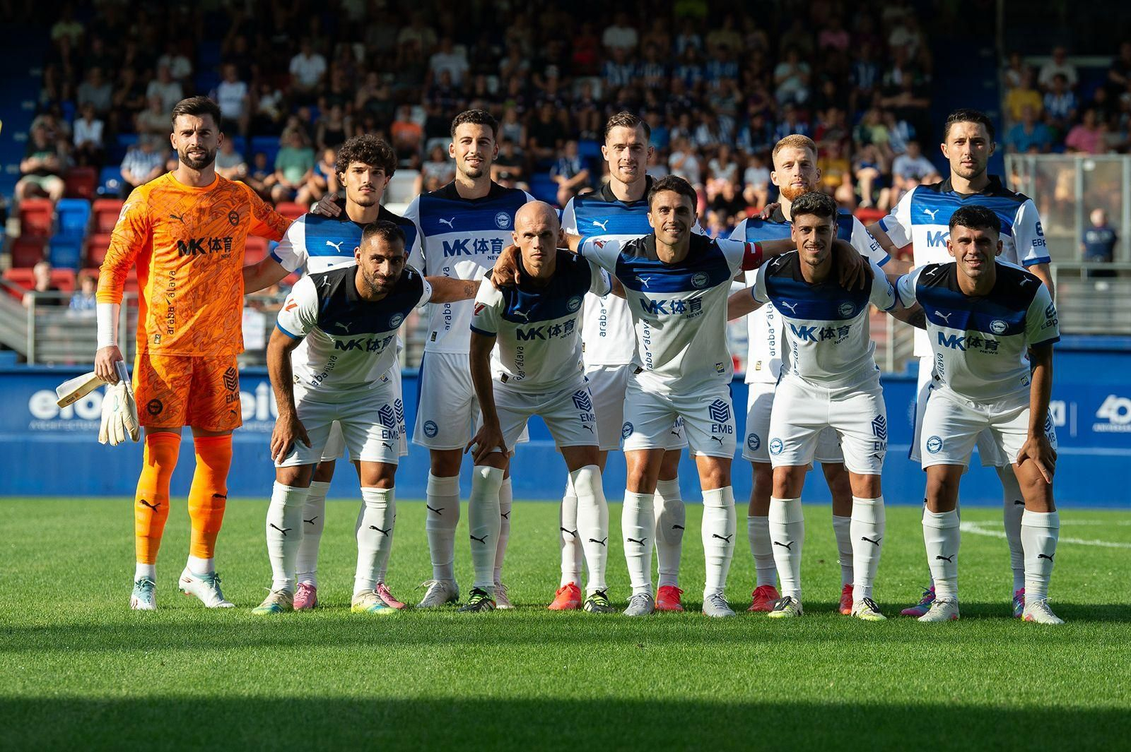 La formación del Deportivo Alavés en uno de los amistosos de esta pretemporada.