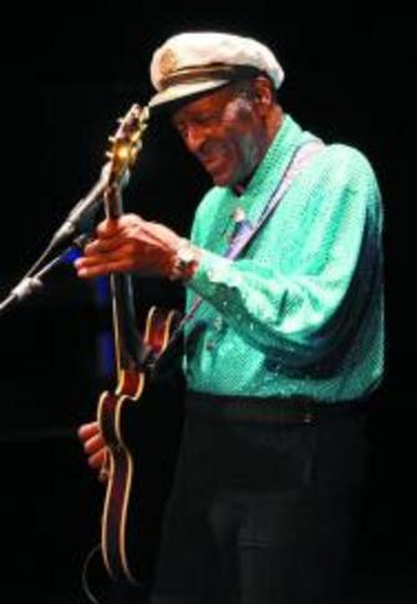 Chuck Berry durante su actuación en Almería.