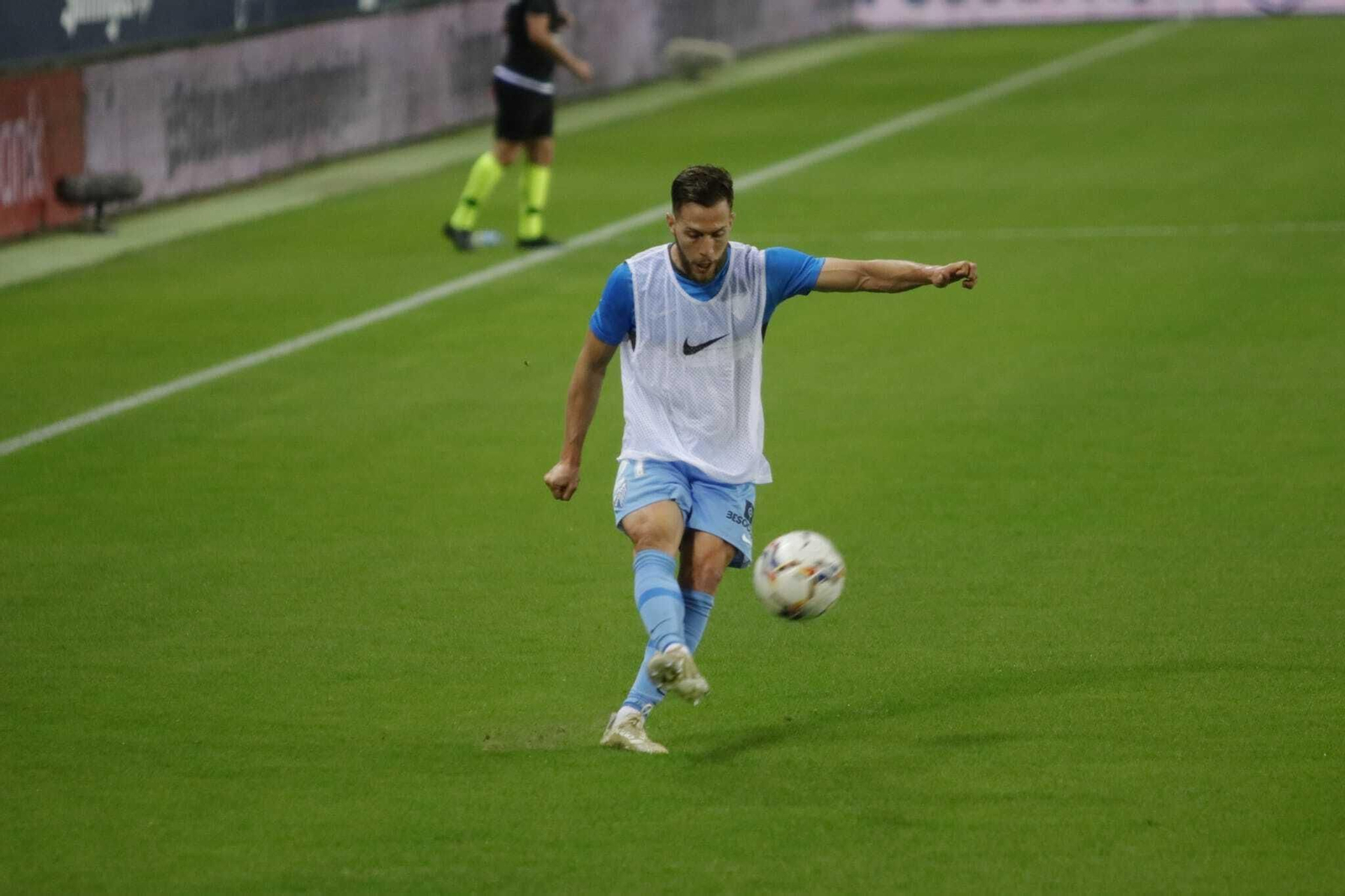 Las fotos del calentamiento previo del Málaga CF-Mirandés