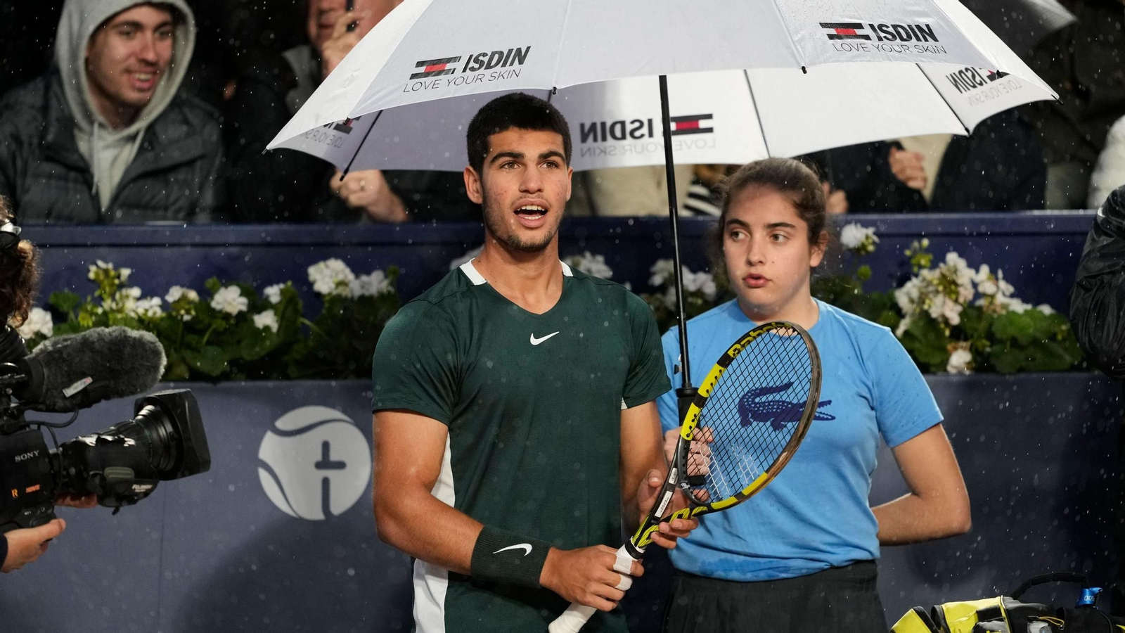 Carlos Alcaraz durante el encuentro en Cincinnati
