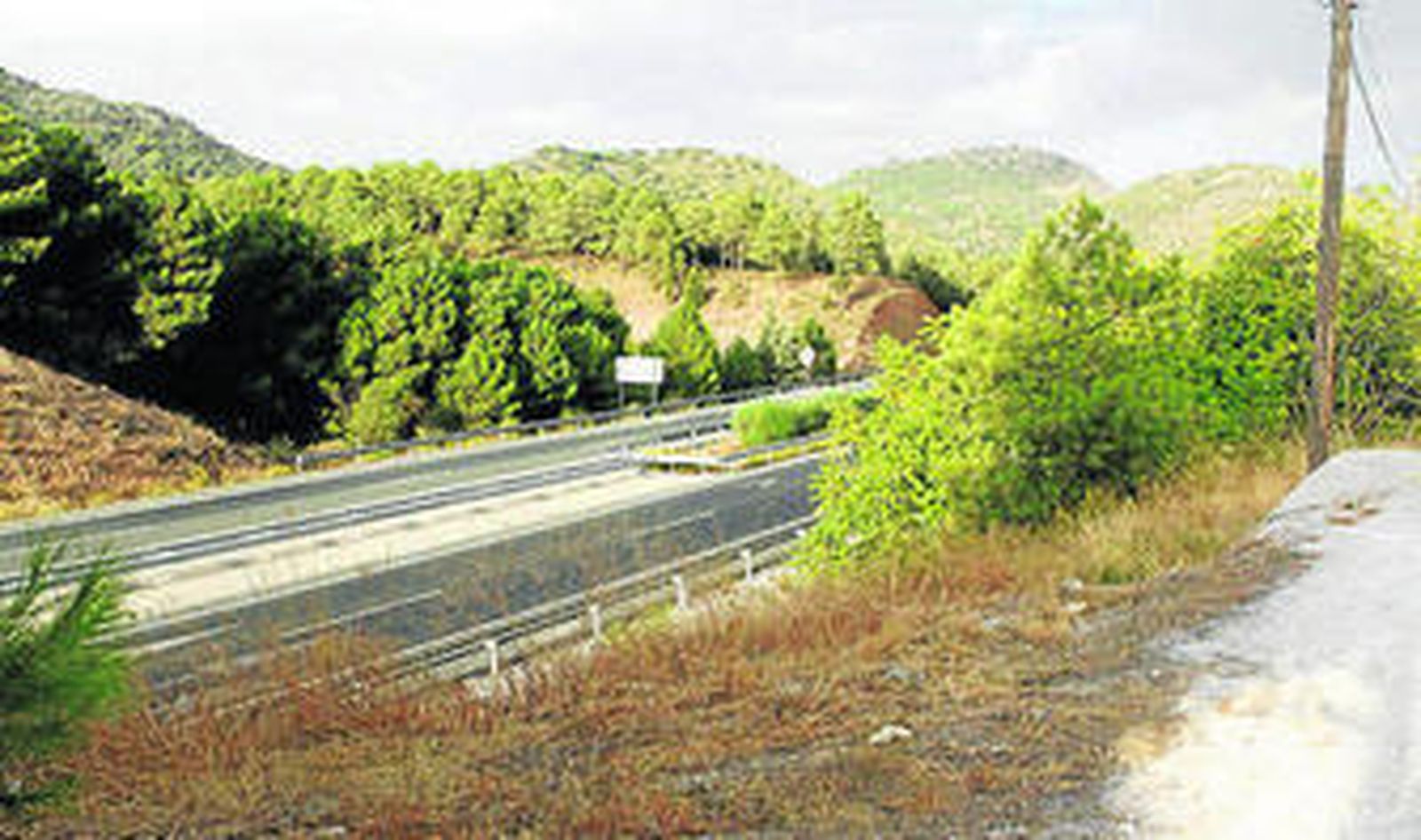 Vista de la autovía en el Prado de la Casilla.