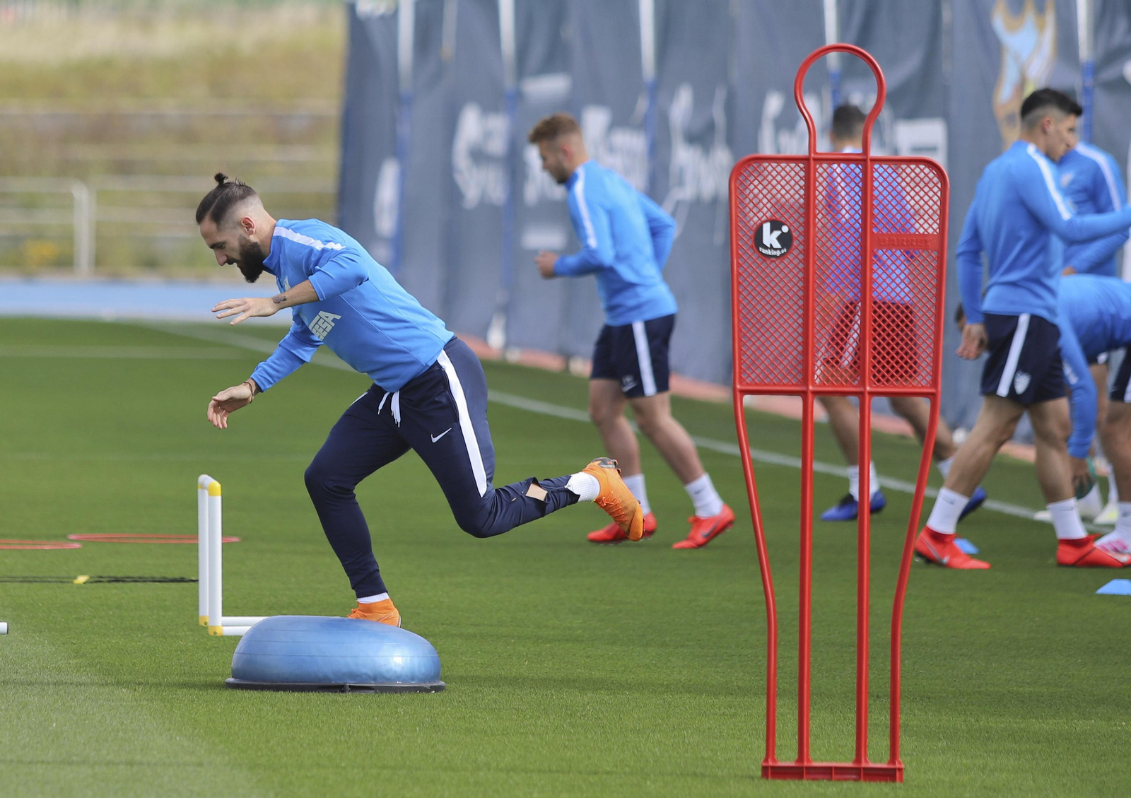 Entrenamiento del Málaga CF.
