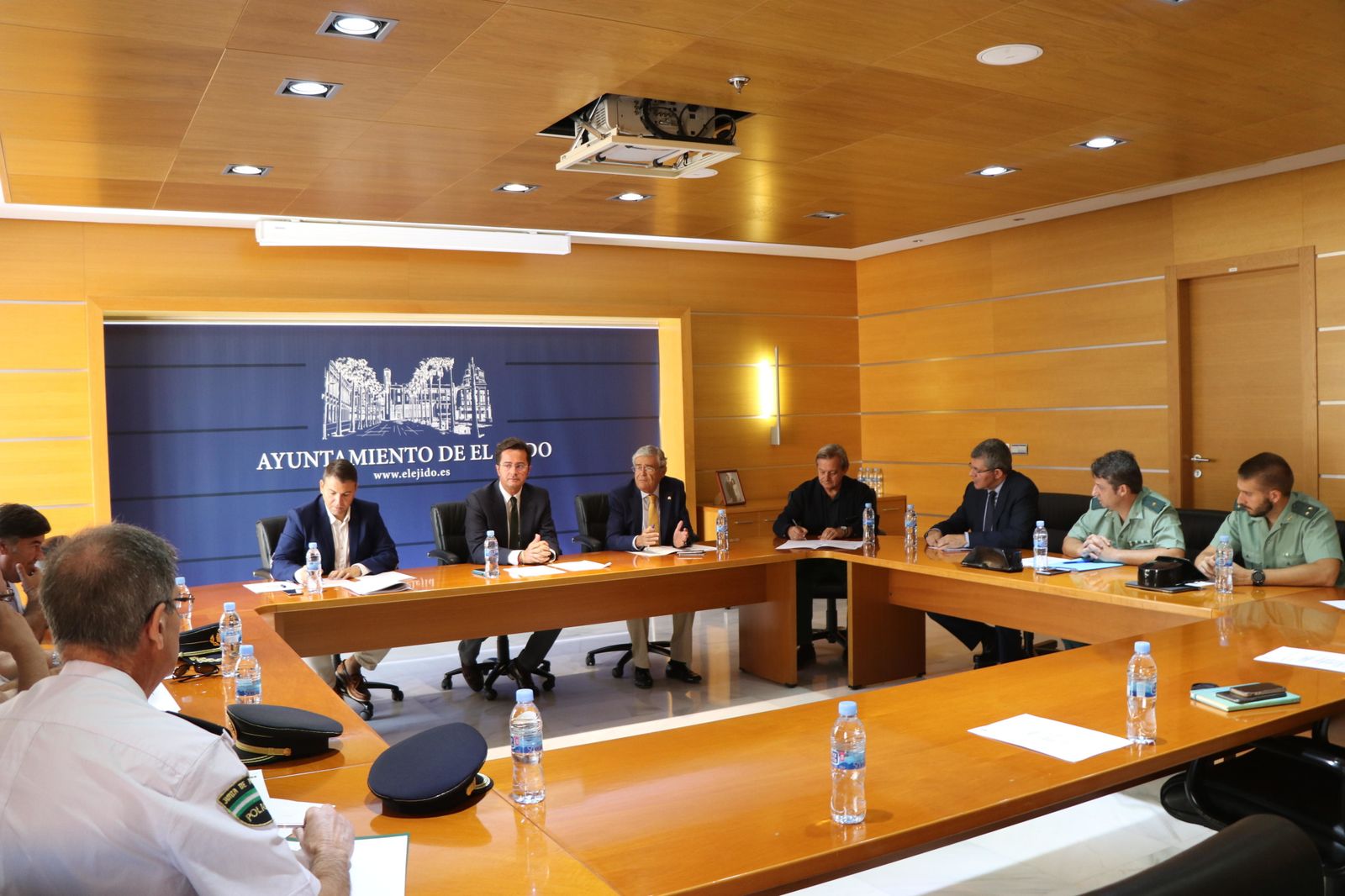 Encuentro de la Junta Local de Seguridad en el Ayuntamiento de El Ejido.