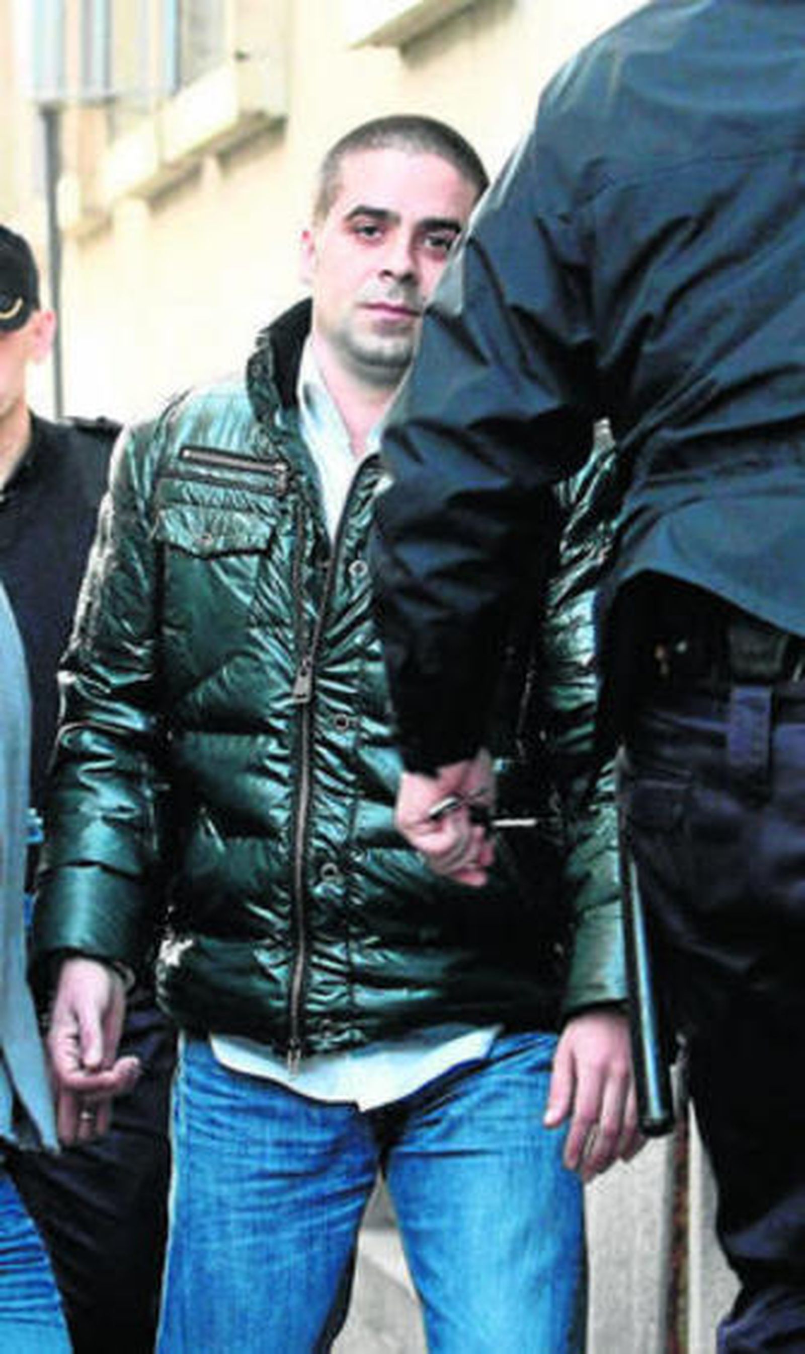 El Yeyo, en un traslado de prisión a la Audiencia de Huelva.