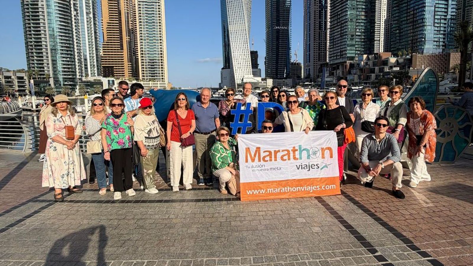 Turistas cordobeses en Dubai.