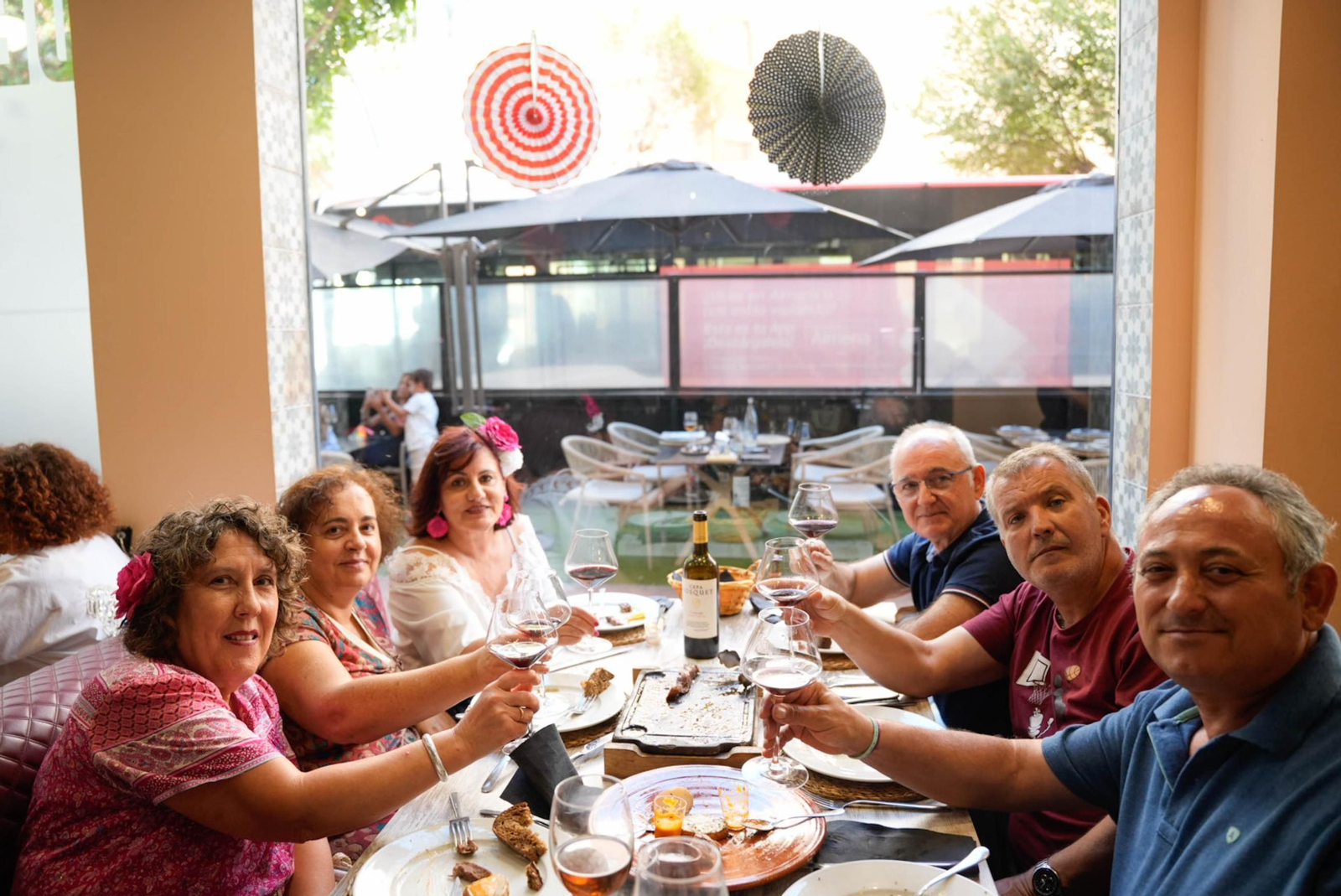 Disfrutando de la feria del mediodía en la jornada del jueves