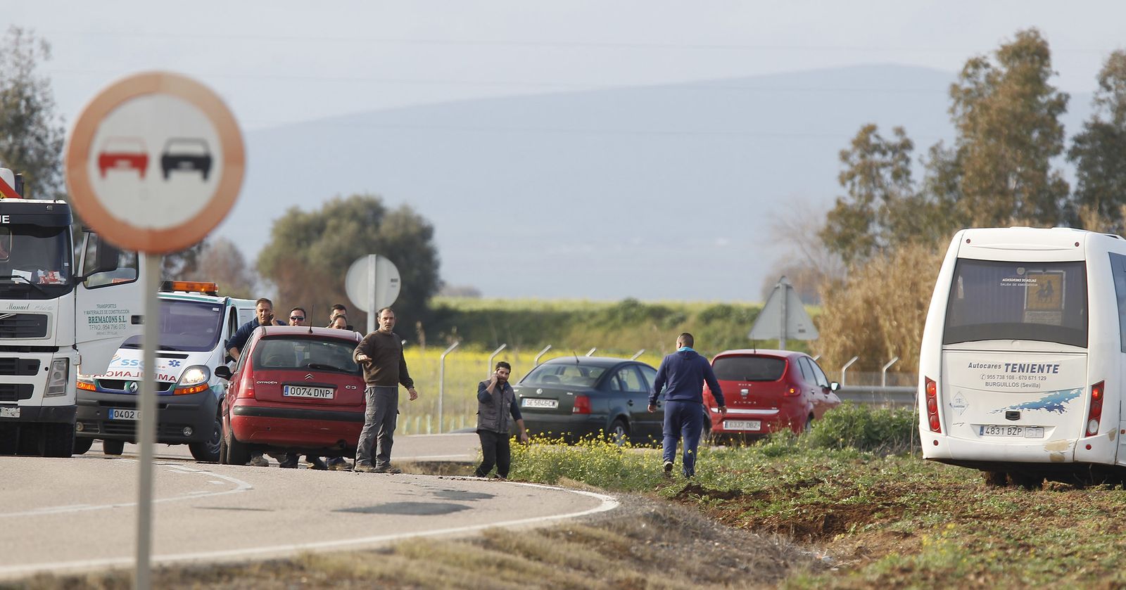 El accidente del autobús escolar, en imágenes