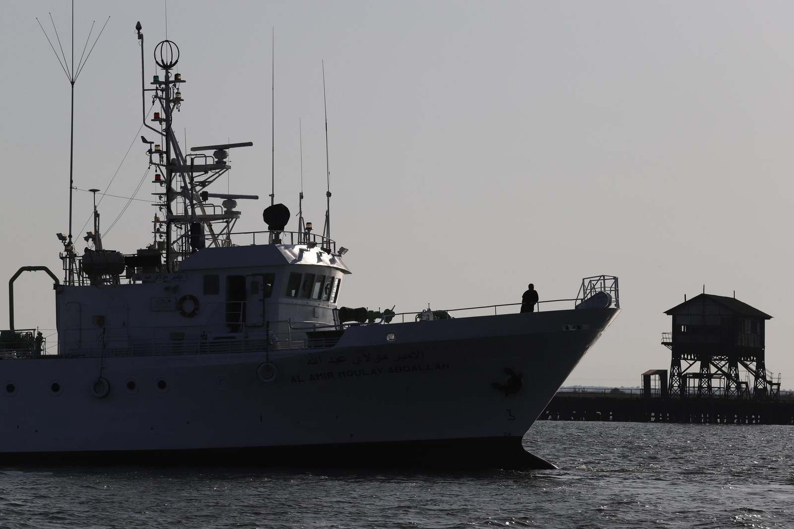 Imágenes de la botadura del barco Al Amir Moulay Abdallah en los astilleros de Huelva