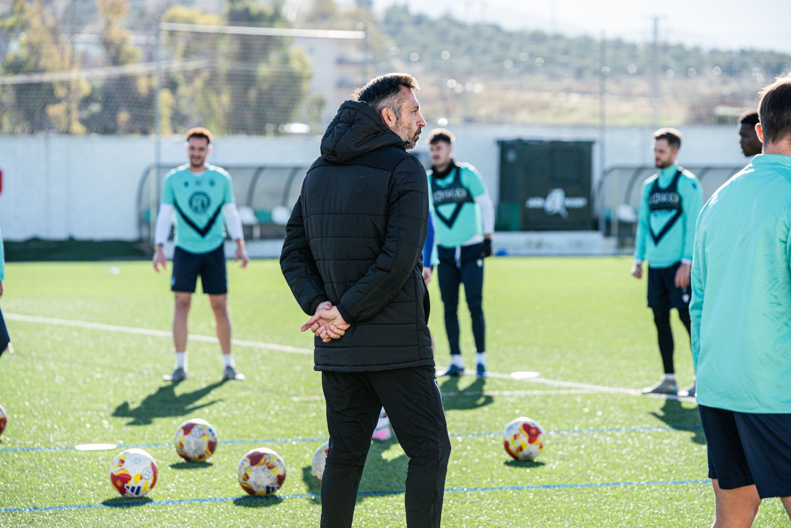 Manolo Herrero, en un entrenamiento.