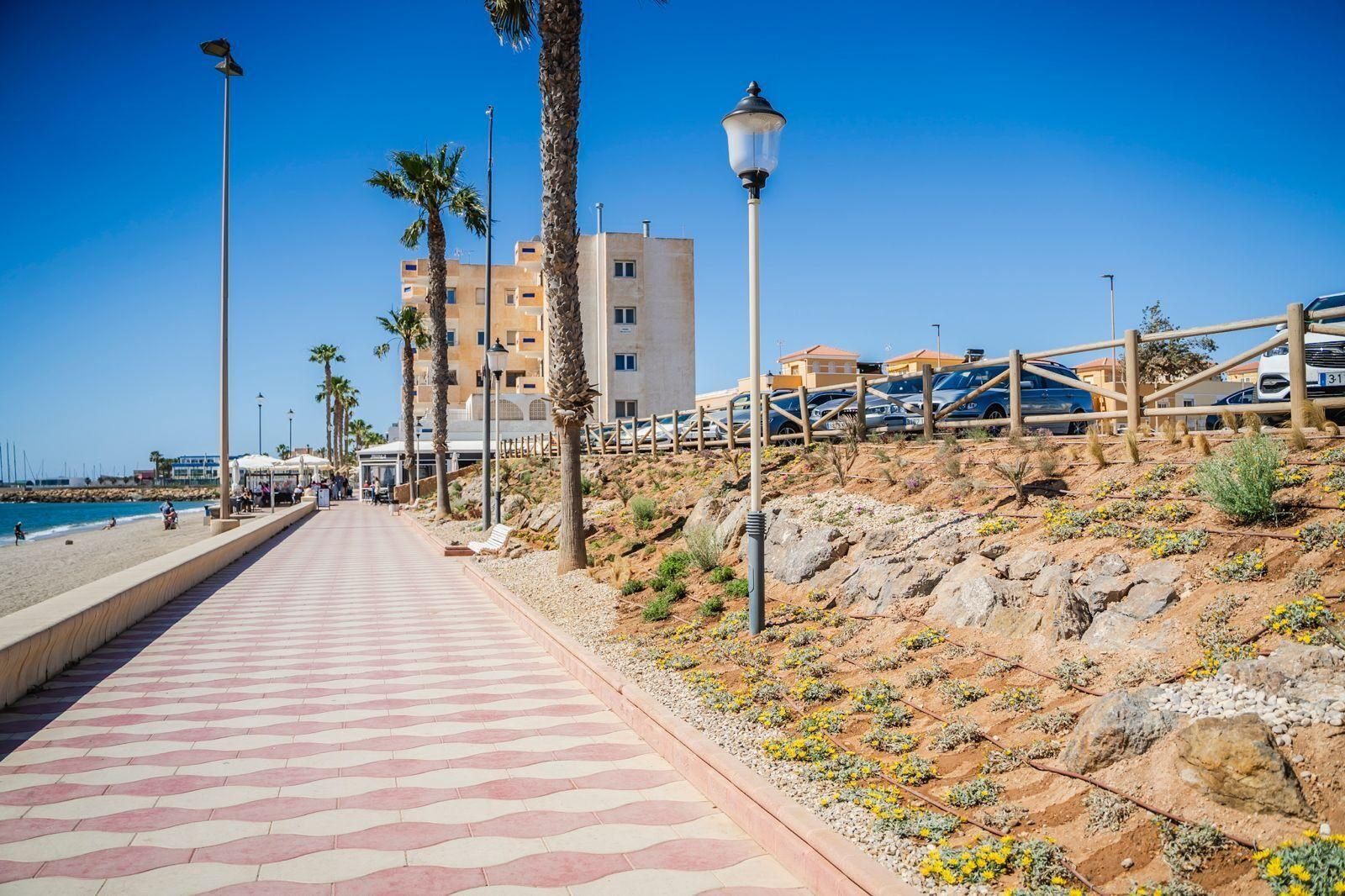 El Ayuntamiento de Roquetas ha acometido trabajos de jardinería en la Plaza de la Revoltosa.