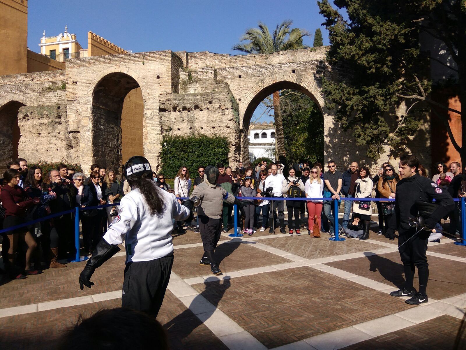 Esgrima en el Alcázar de Sevilla.