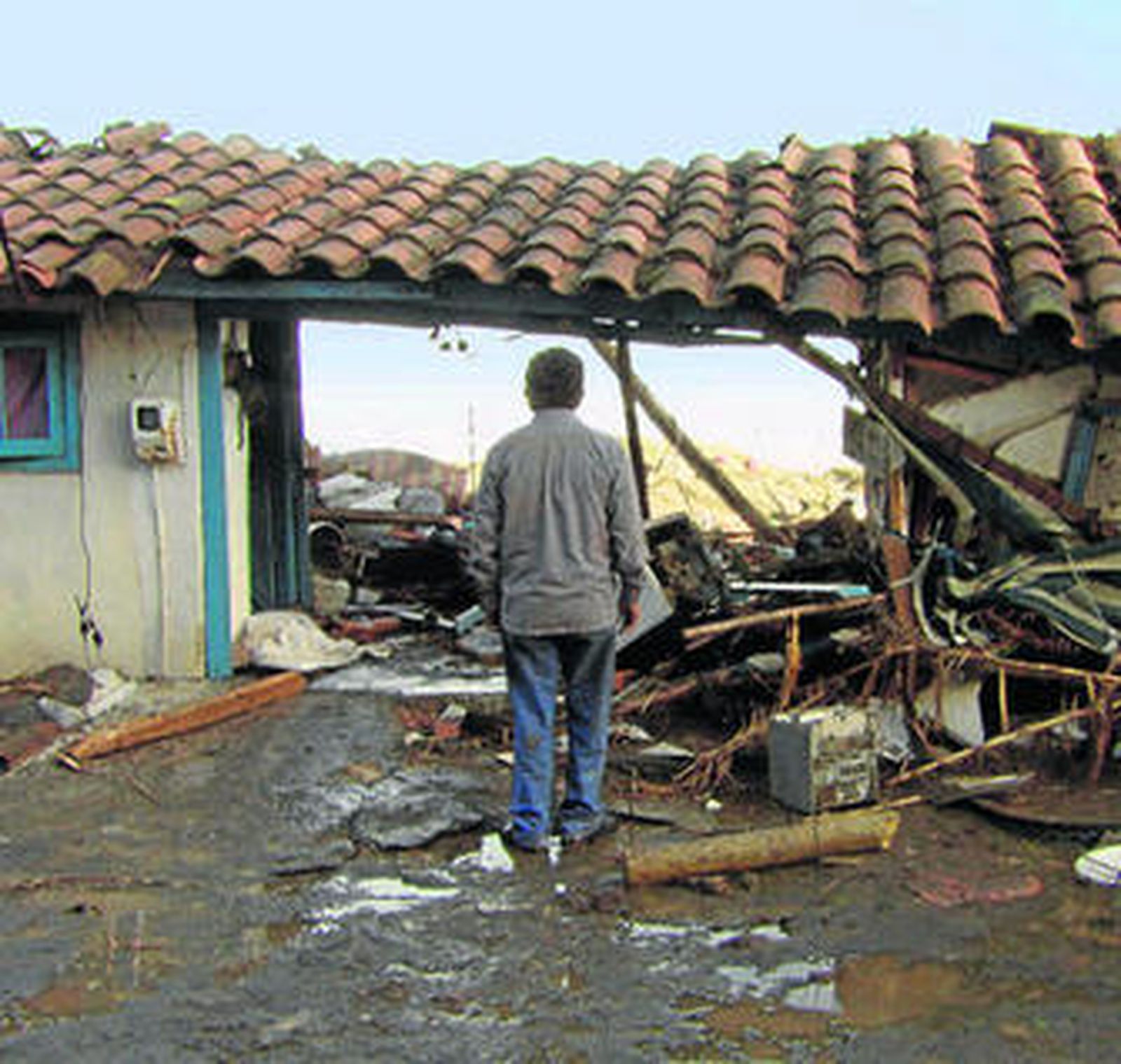 Los restos del tsunami