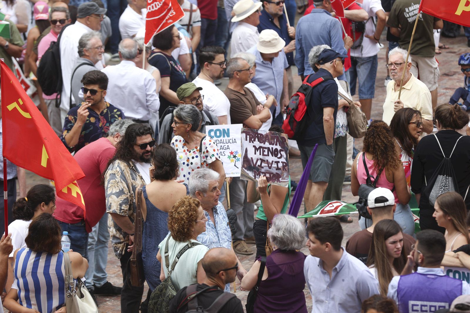 La manifestación del 1º de mayo de Málaga, en fotos