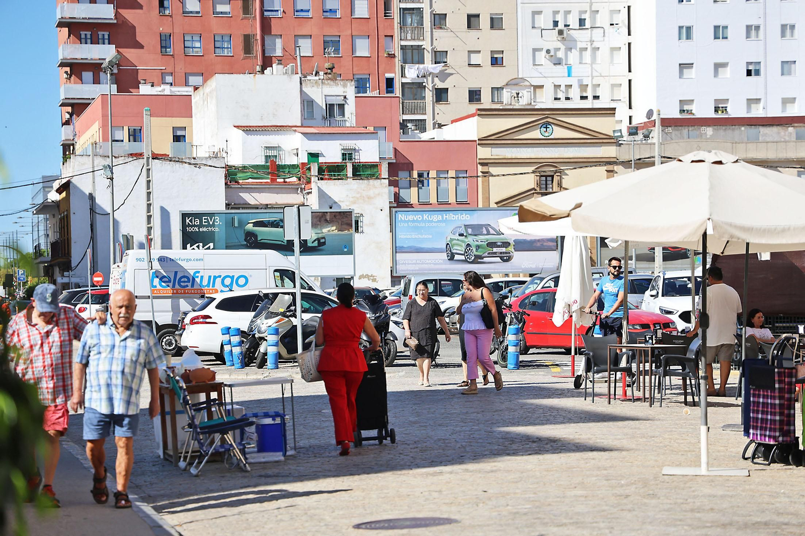 Imágenes de la zona donde irá ubicada la nueva Plaza Mayor de Huelva