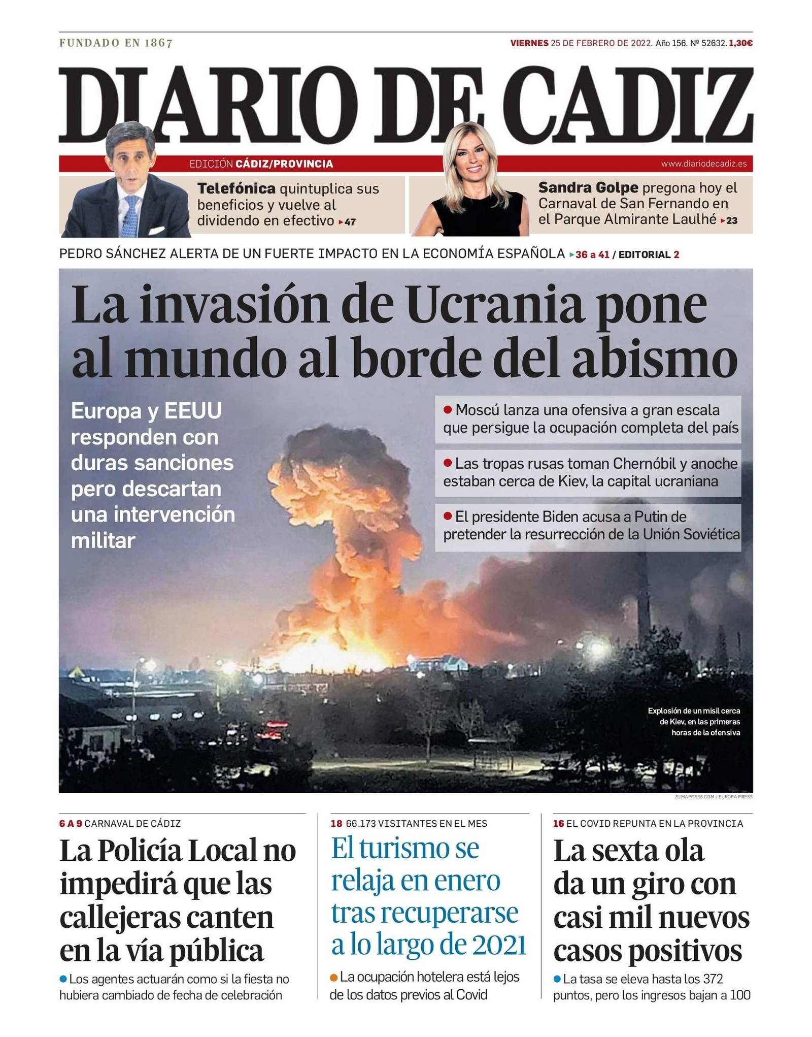 Las 22 portadas de Diario de Cádiz de 2022