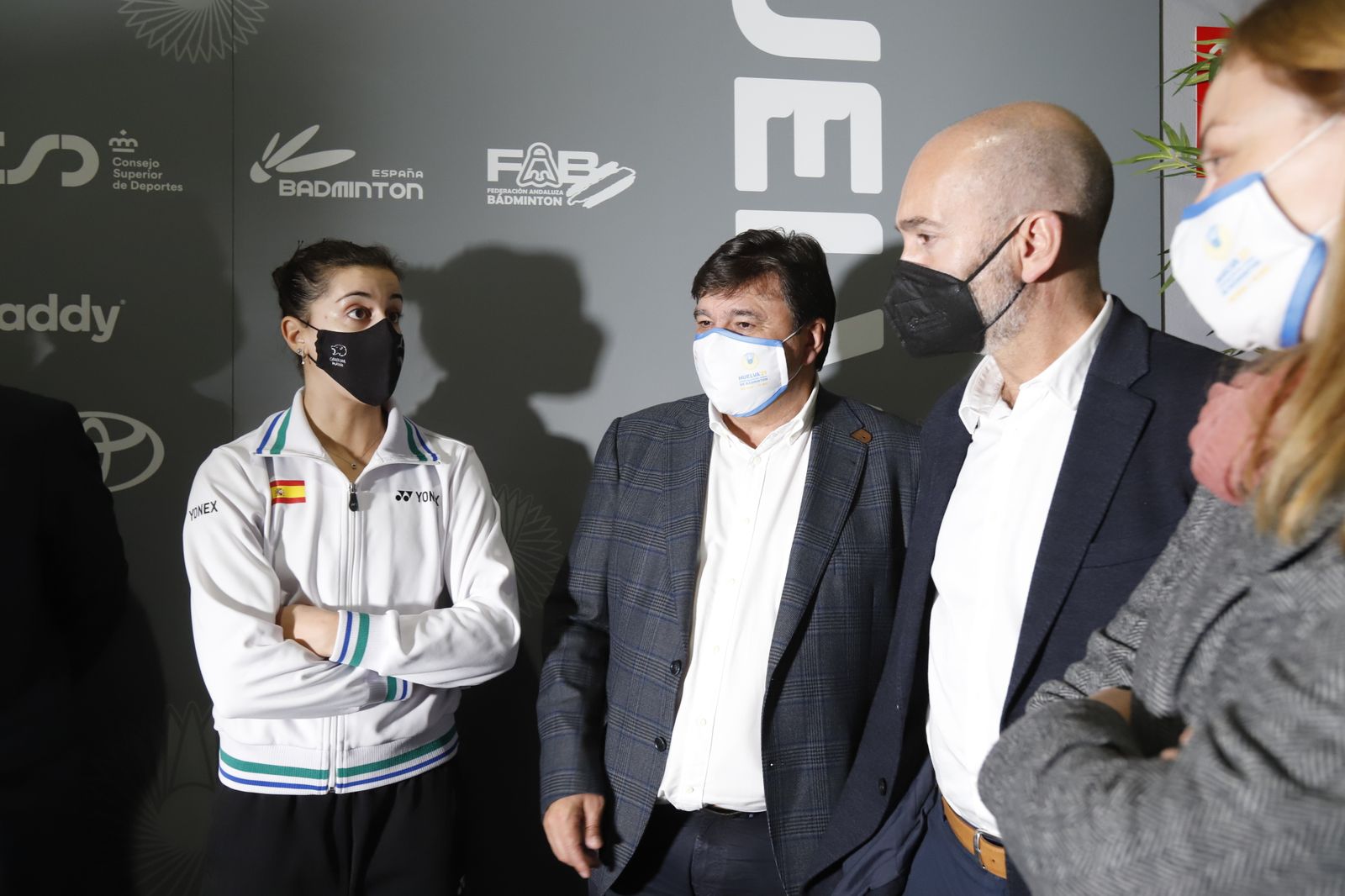 Carolina Marín visita el Palacio de los Deportes