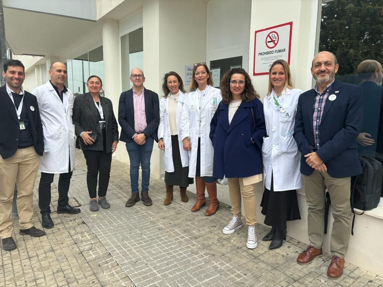 Responsables del Programa BPSO-Host Regional Andalucía junto a personal del Hospital de Jerez Responsables del Programa BPSO-Host Regional Andalucía junto a personal del Hospital de Jerez