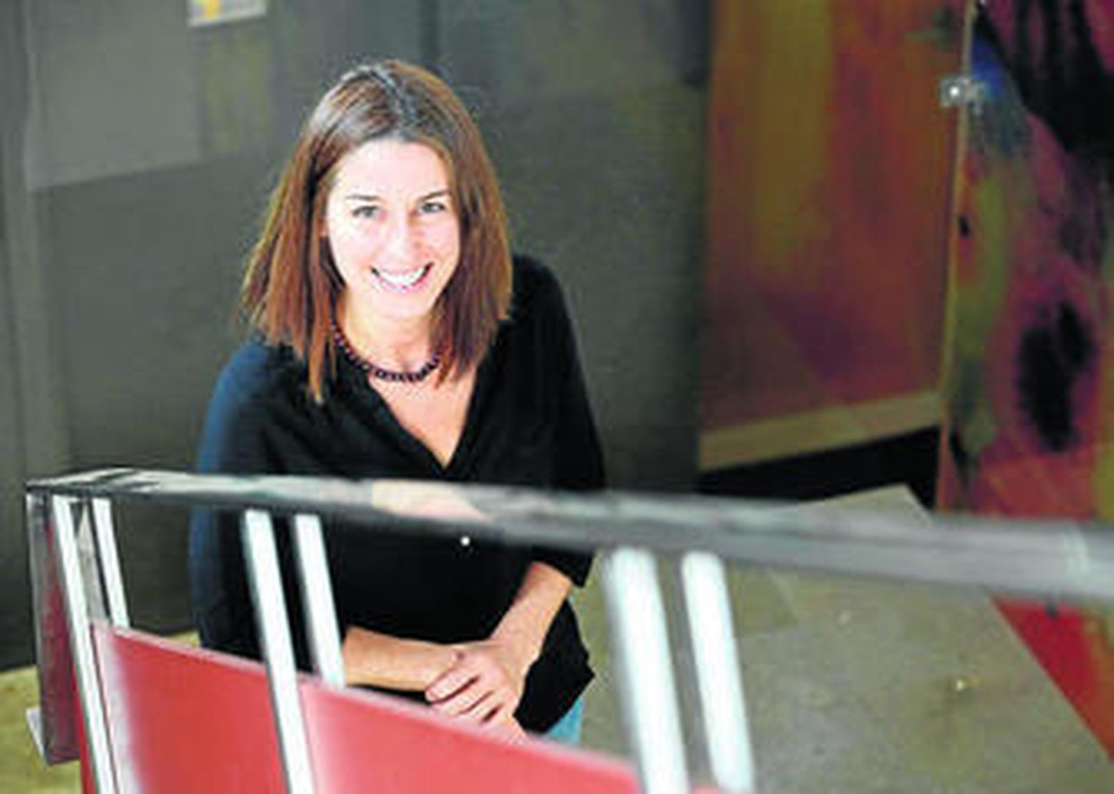 Silvia Montoya, en la oficina de su empresa en la incubadora de Promálaga en La Virreina.