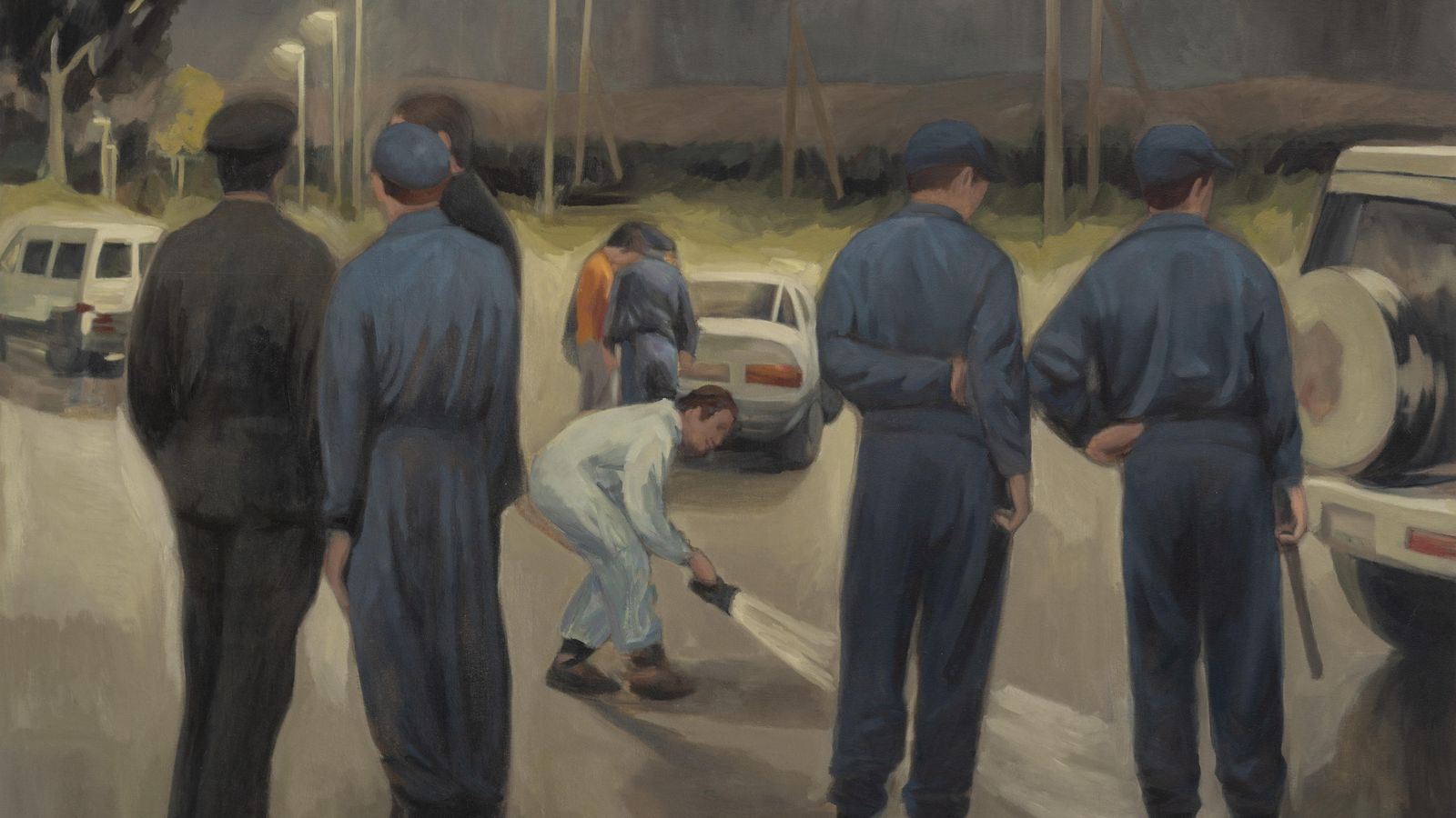 El óleo de gran formato con guiño a Rembrandt, 'La ronda de noche' (2008).