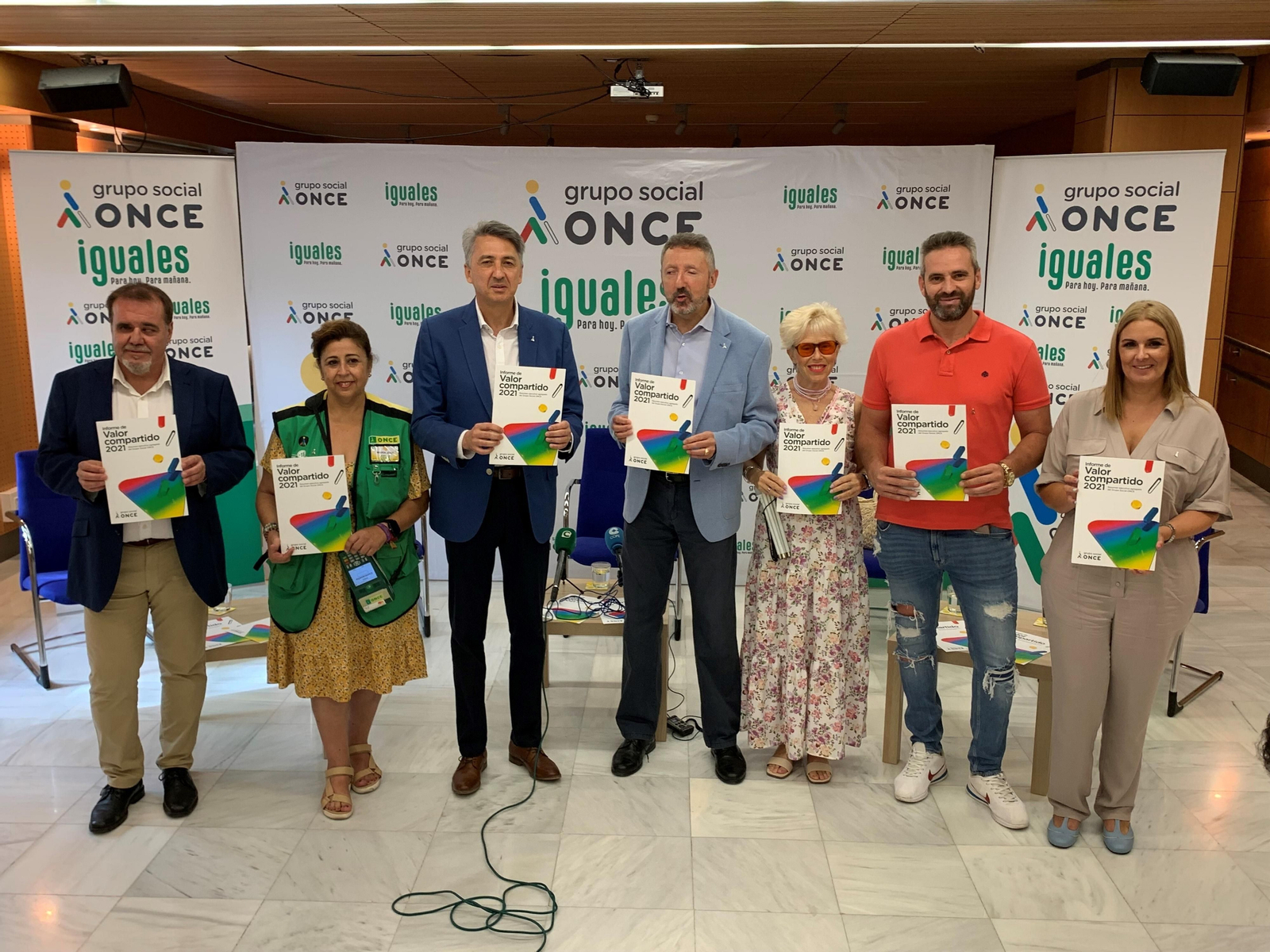 Cristino Ortuno, director de la ONCE en Jerez, en la presentación del Informe de Valor Compartido y balance de resultados de la organización.