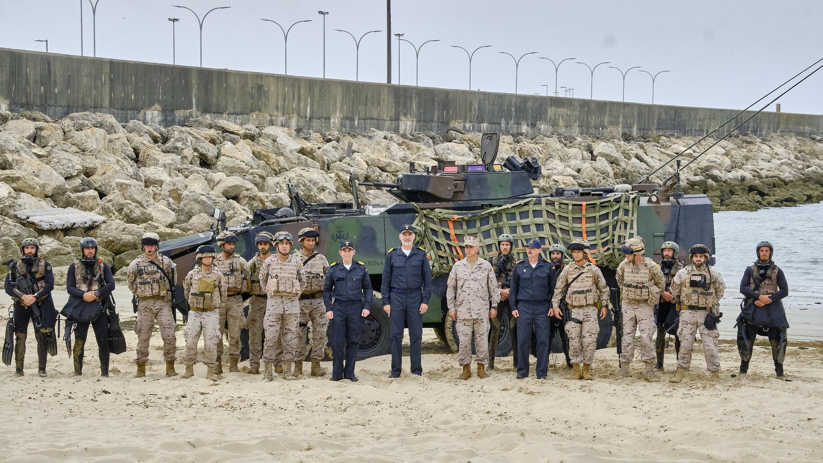 El Rey Felipe VI en las maniobras Flotex 2022