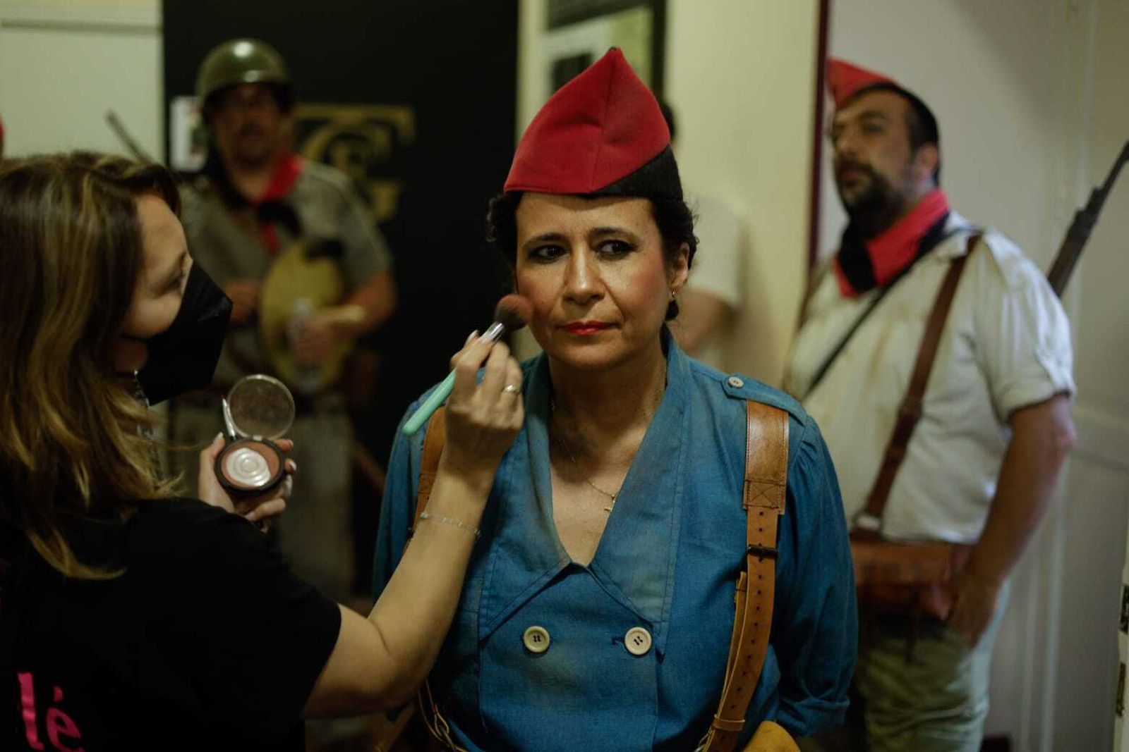 El ambiente en los camerinos del teatro.