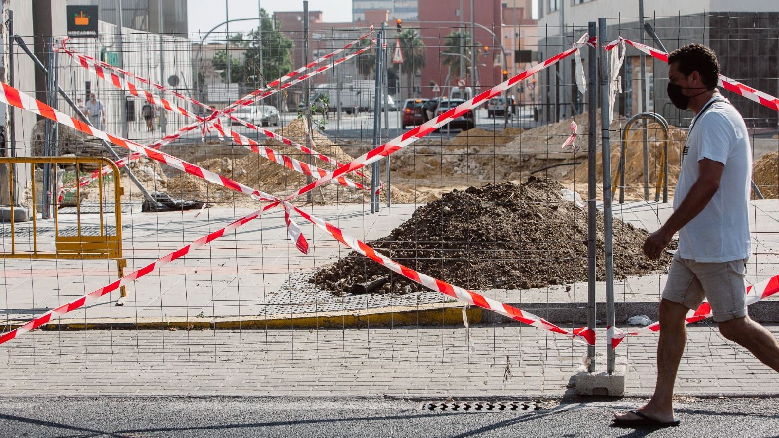 Otra imagen de la zona en obras.
