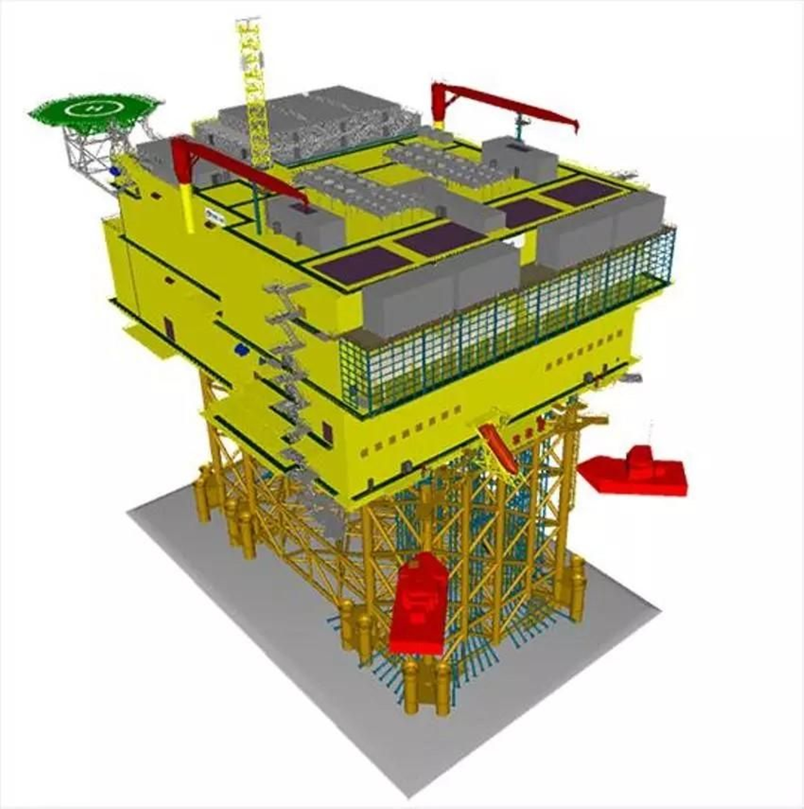Recreación de una de las plataformas que construirá Dragados en Campamento.