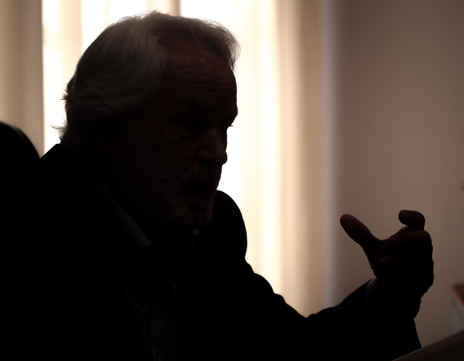 Agustín Muñoz, durante la entrevista.