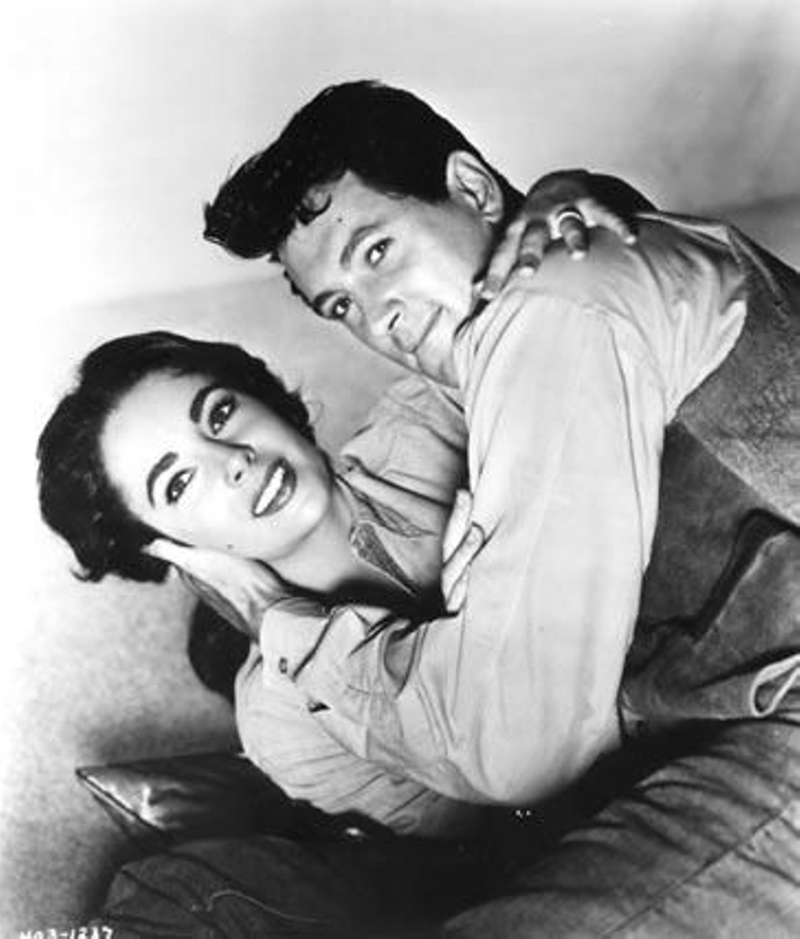 Con Rock Hudson, en 'Gigante'.